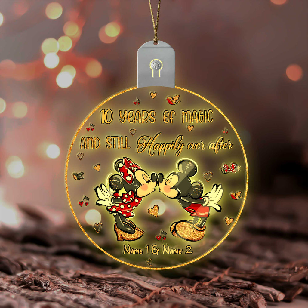 Personalized LED Acrylic Christmas Ornament Custom Names Gift Led Acrylic Ornament GradoCreations
