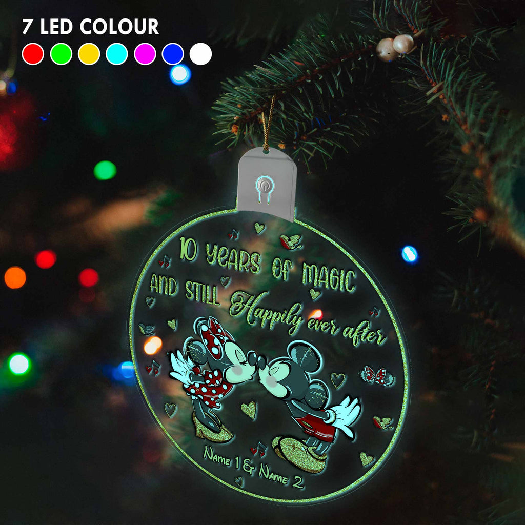 Personalized LED Acrylic Christmas Ornament Custom Names Gift Led Acrylic Ornament GradoCreations