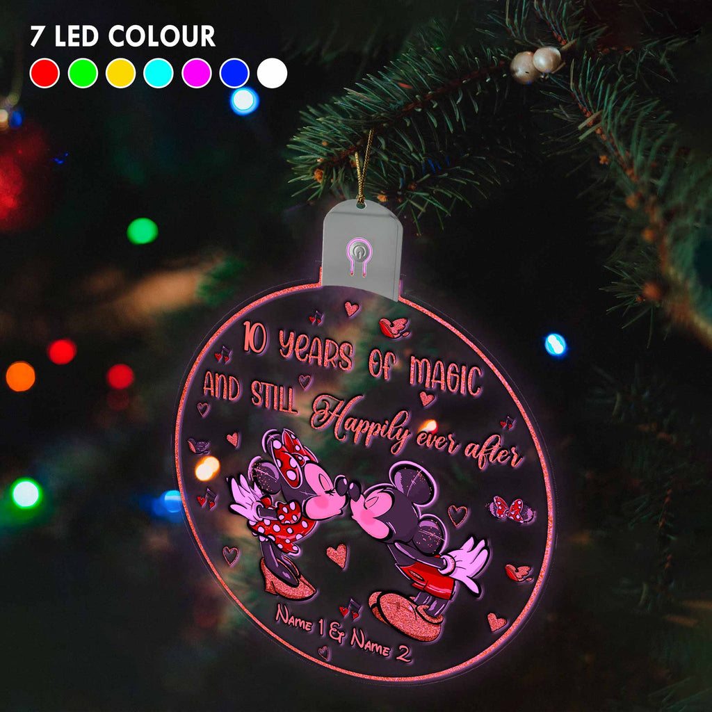 Personalized LED Acrylic Christmas Ornament Custom Names Gift Led Acrylic Ornament GradoCreations