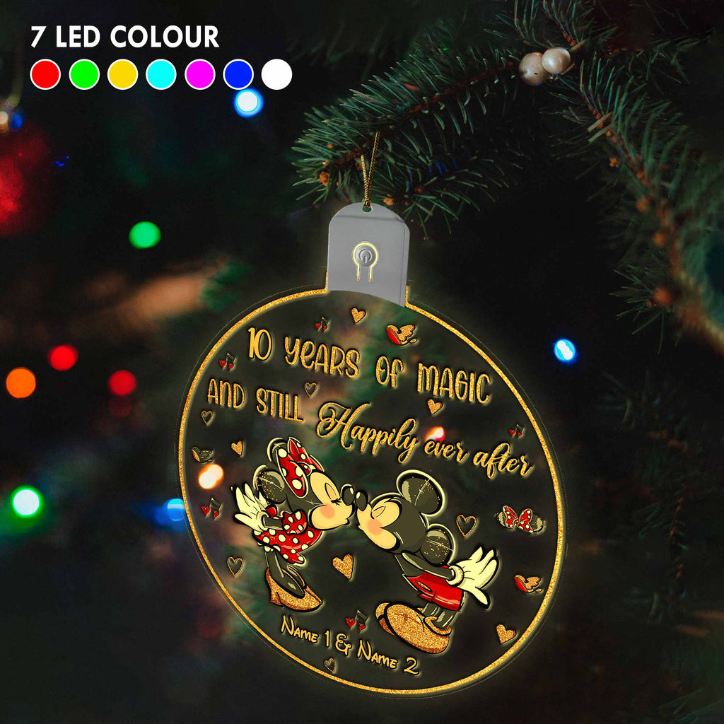 Personalized LED Acrylic Christmas Ornament Custom Names Gift Led Acrylic Ornament GradoCreations