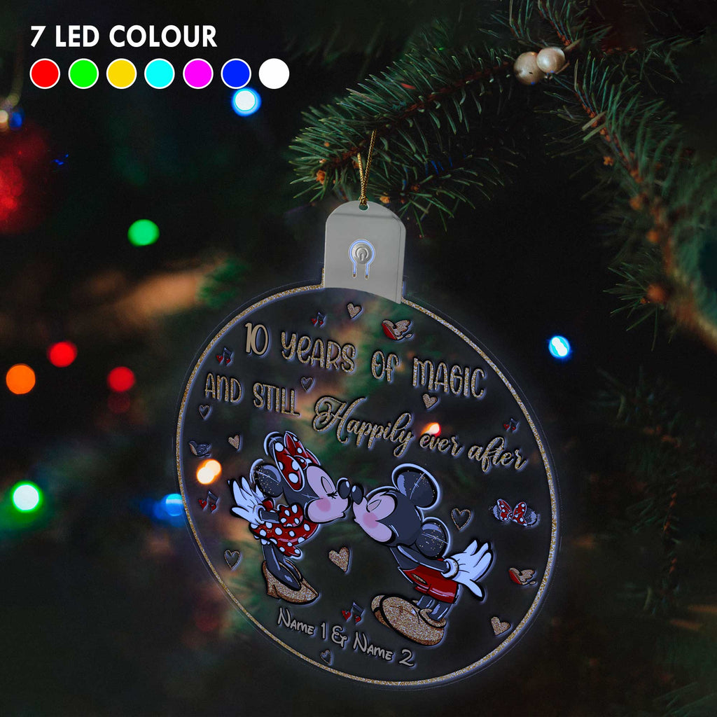 Personalized LED Acrylic Christmas Ornament Custom Names Gift Led Acrylic Ornament GradoCreations