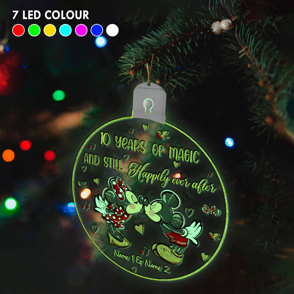 Personalized LED Acrylic Christmas Ornament Custom Names Gift Led Acrylic Ornament GradoCreations