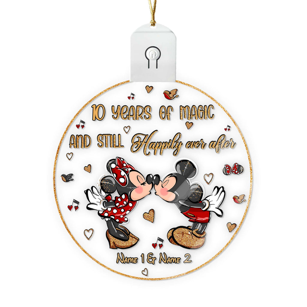 Personalized LED Acrylic Christmas Ornament Custom Names Gift Led Acrylic Ornament GradoCreations