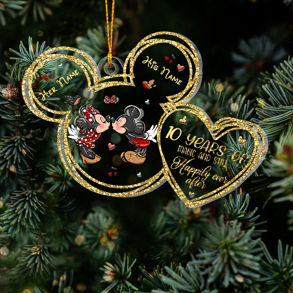 Personalized Christmas Mouse Ornament Custom Name Gift One-sided Ornament GradoCreations