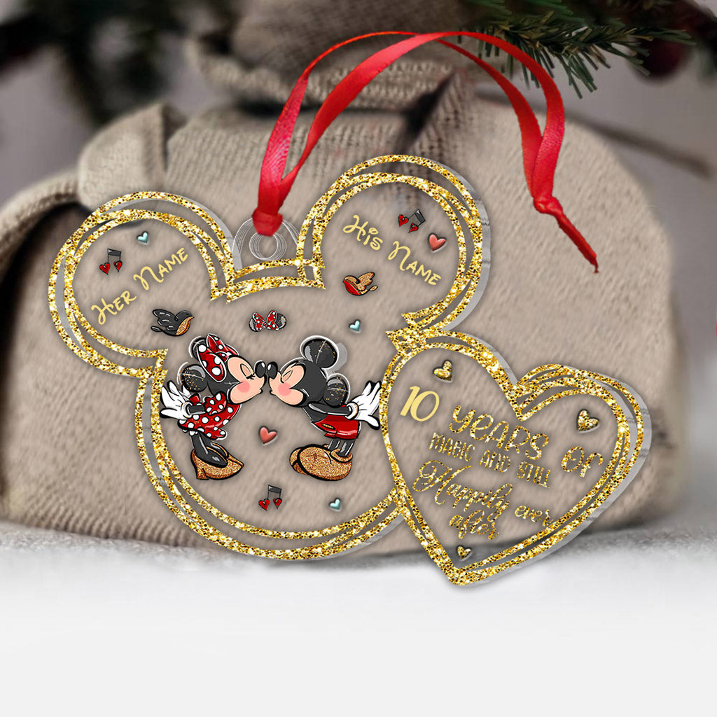 Personalized Christmas Mouse Ornament Custom Name Gift One-sided Ornament GradoCreations
