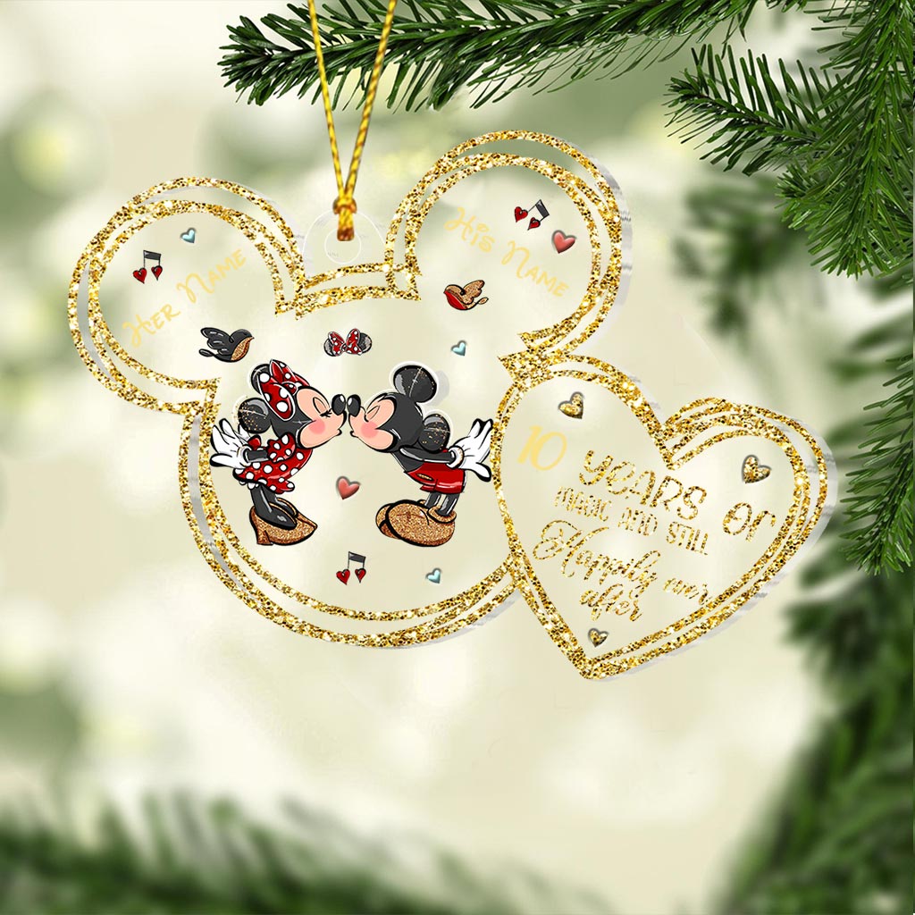 Personalized Christmas Mouse Ornament Custom Name Gift One-sided Ornament GradoCreations