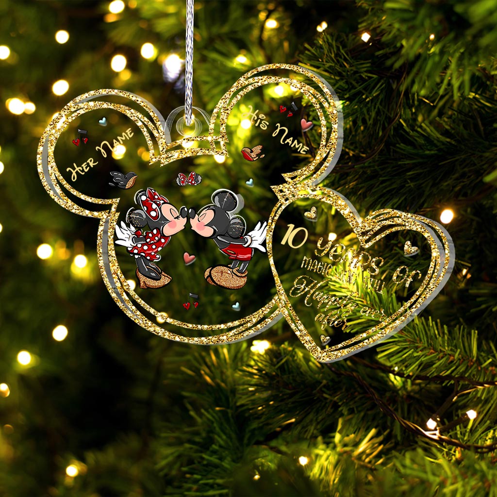 Personalized Christmas Mouse Ornament Custom Name Gift One-sided Ornament GradoCreations
