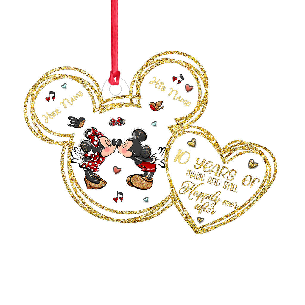 Personalized Christmas Mouse Ornament Custom Name Gift One-sided Ornament GradoCreations