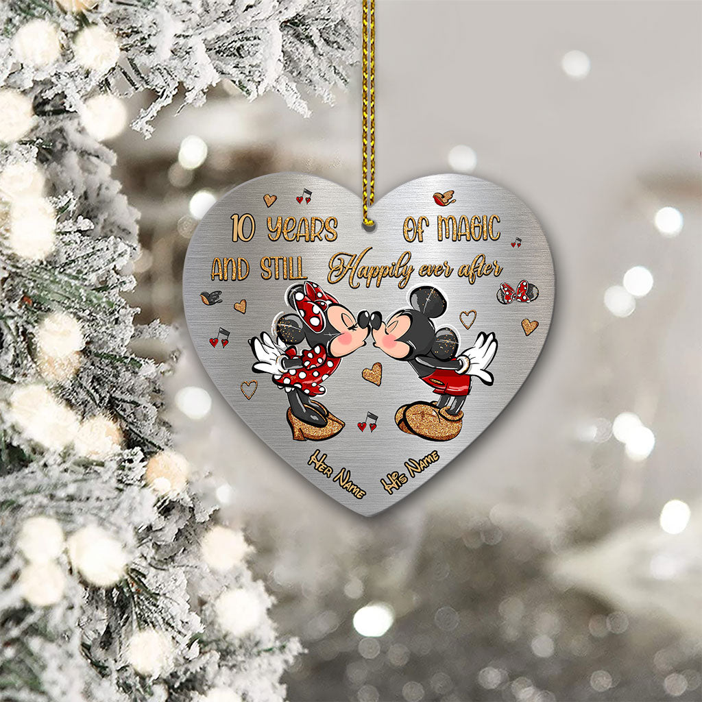 Personalized Christmas Mouse Heart Aluminium Ornament Gift Idea Aluminium Ornament GradoCreations