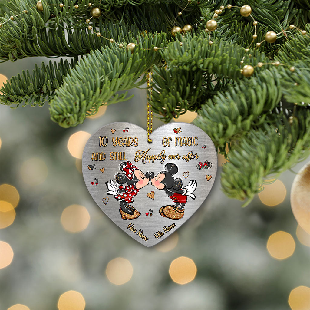 Personalized Christmas Mouse Heart Aluminium Ornament Gift Idea Aluminium Ornament GradoCreations