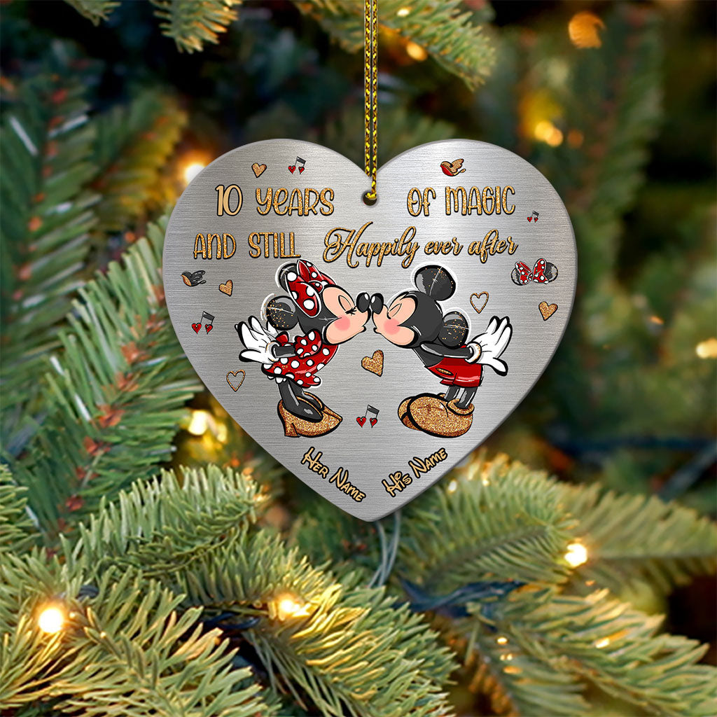 Personalized Christmas Mouse Heart Aluminium Ornament Gift Idea Aluminium Ornament GradoCreations