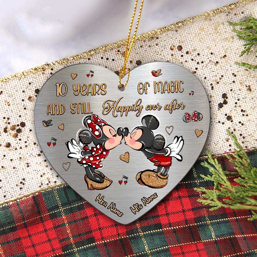 Personalized Christmas Mouse Heart Aluminium Ornament Gift Idea Aluminium Ornament GradoCreations