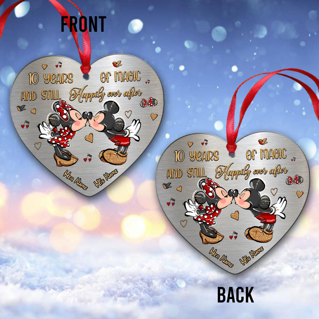 Personalized Christmas Mouse Heart Aluminium Ornament Gift Idea Aluminium Ornament GradoCreations