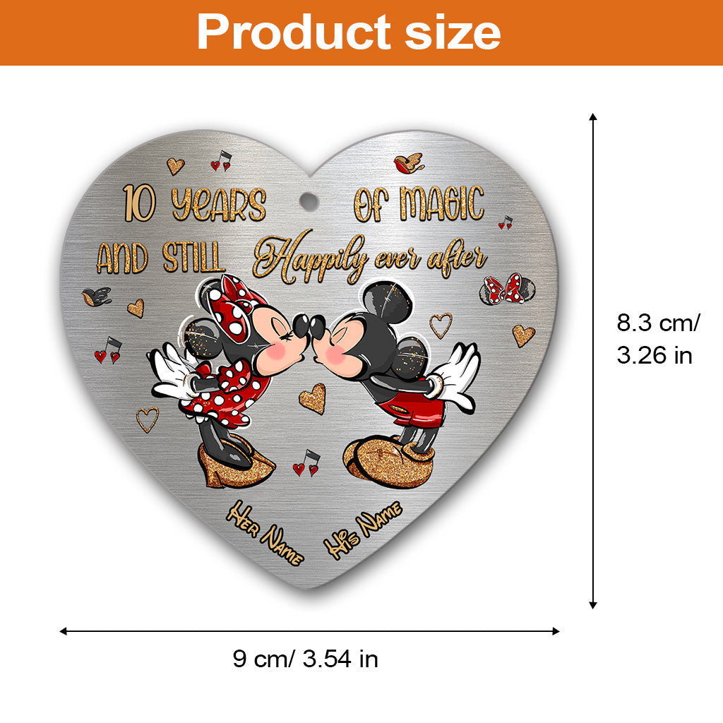 Personalized Christmas Mouse Heart Aluminium Ornament Gift Idea Aluminium Ornament GradoCreations