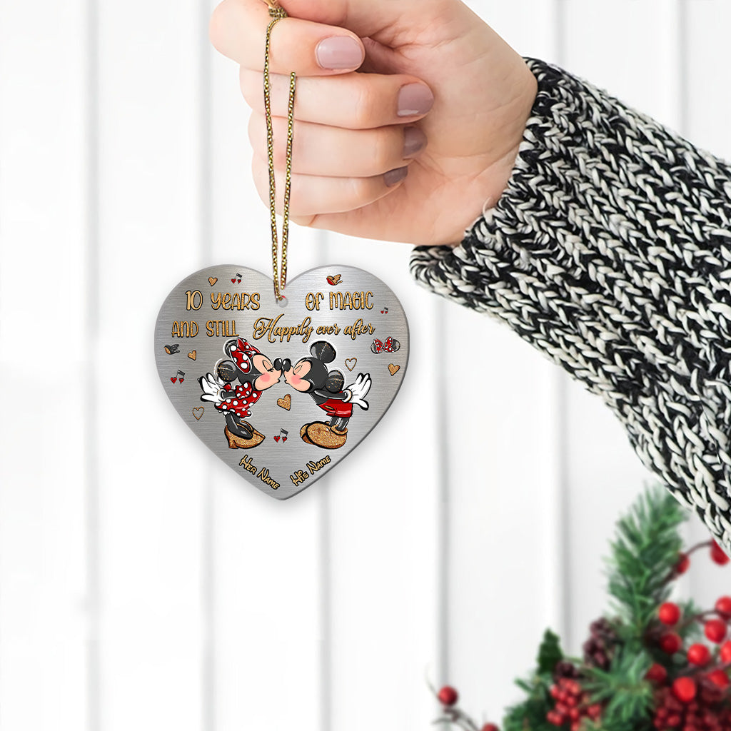 Personalized Christmas Mouse Heart Aluminium Ornament Gift Idea Aluminium Ornament GradoCreations
