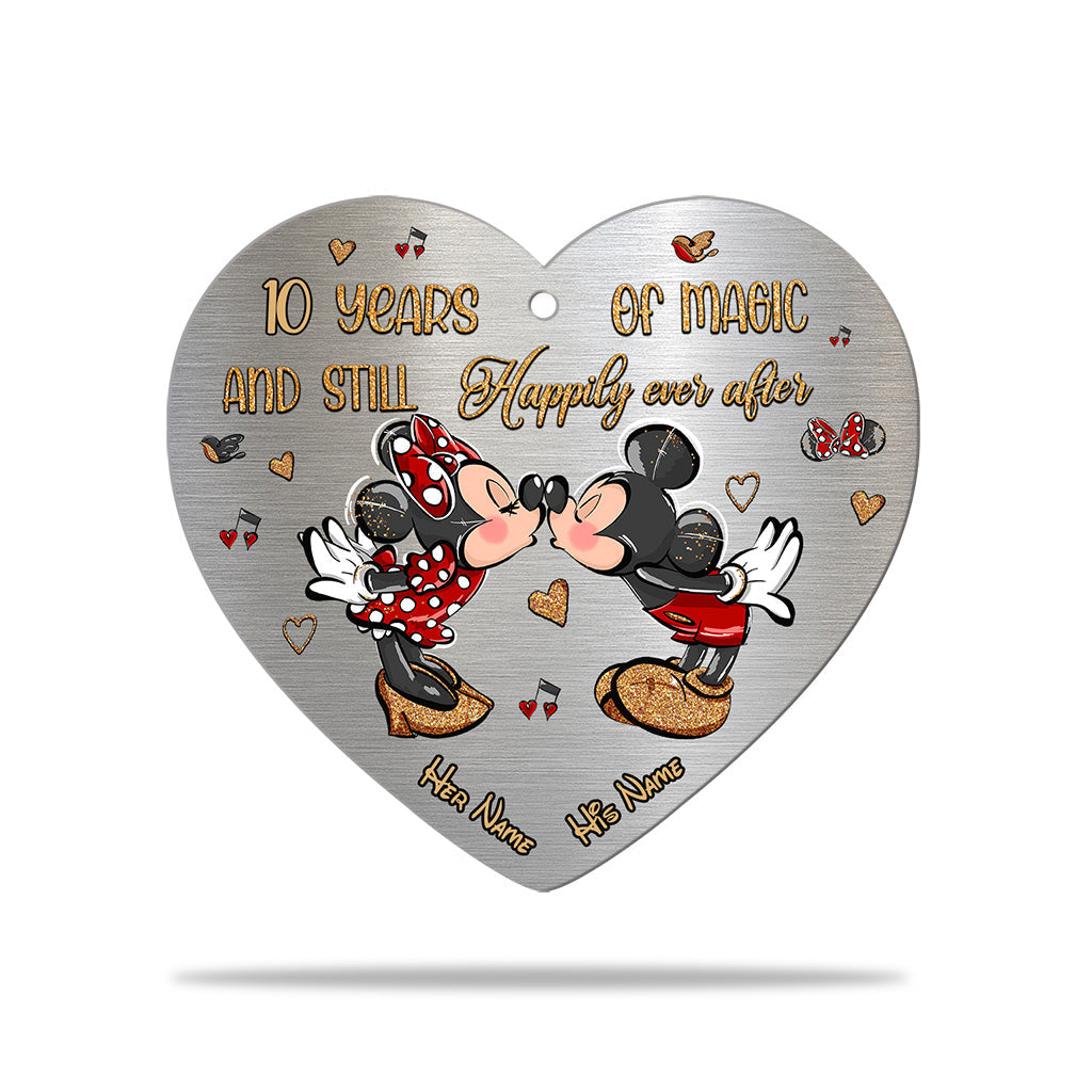 Personalized Christmas Mouse Heart Aluminium Ornament Gift Idea Aluminium Ornament GradoCreations