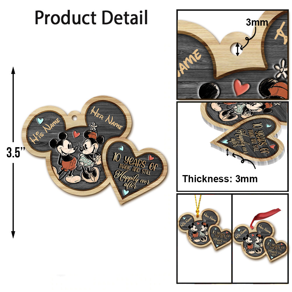 Personalized Mickey Mouse Christmas Ornament Custom Names Gift Ornament GradoCreations