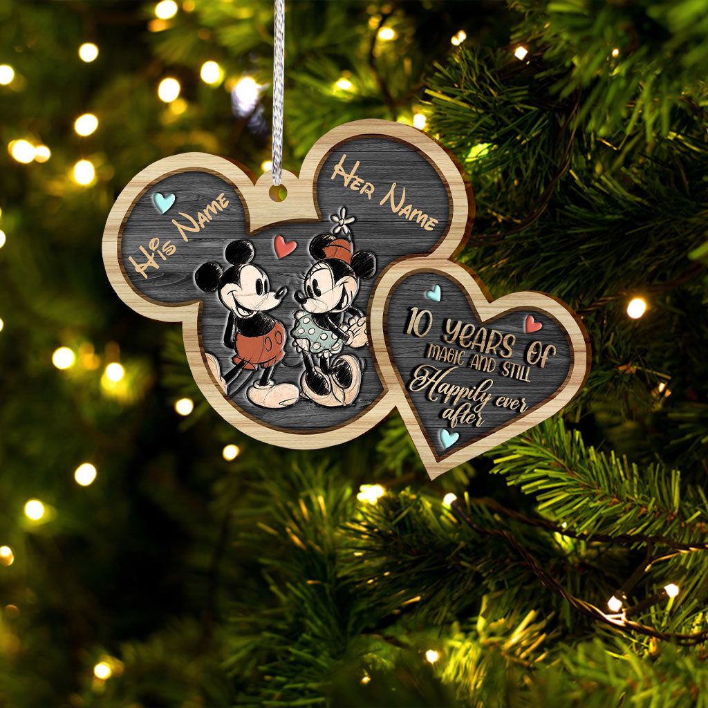 Personalized Mickey Mouse Christmas Ornament Custom Names Gift Ornament GradoCreations
