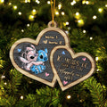 Personalized Acrylic Christmas Ornament Custom Names Heart Design Ornament GradoCreations