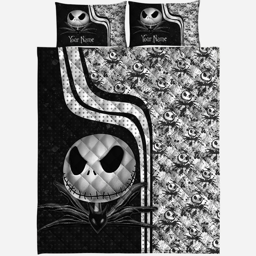 Personalized Halloween Quilt Set Custom Name Gift for Kids Quilt Set GradoCreations