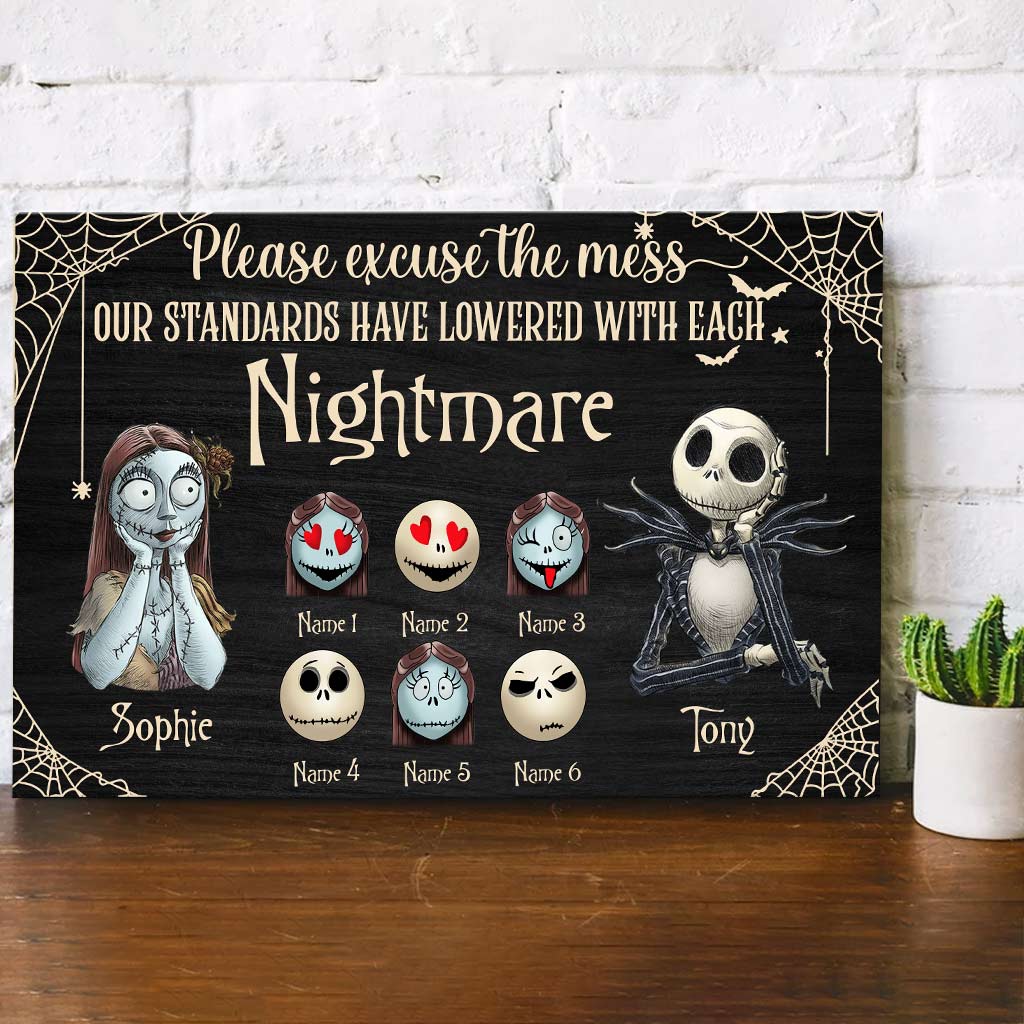 Personalized Nightmare Wood Sign Custom Names Unique Gift Rectangle Wood Sign GradoCreations