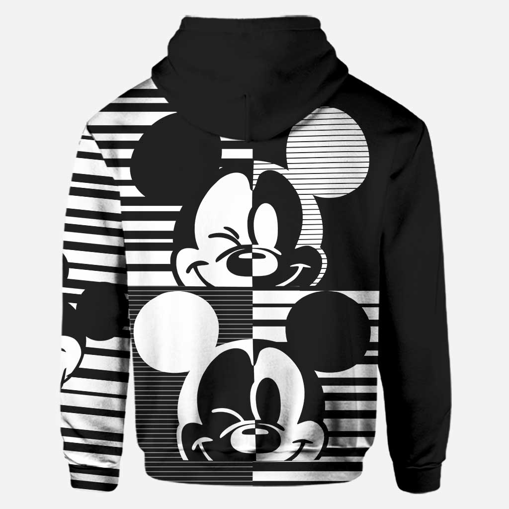 Personalized Black and White Mouse Hoodie and Leggings Set for Kids Hoodie & Leggings GradoCreations