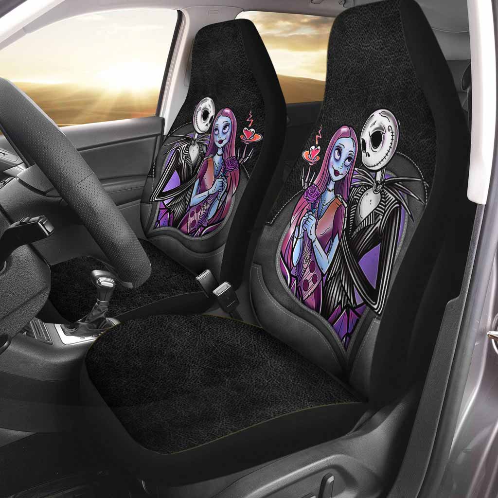 Personalized Nightmare Themed Seat Covers for Couples Seat covers GradoCreations