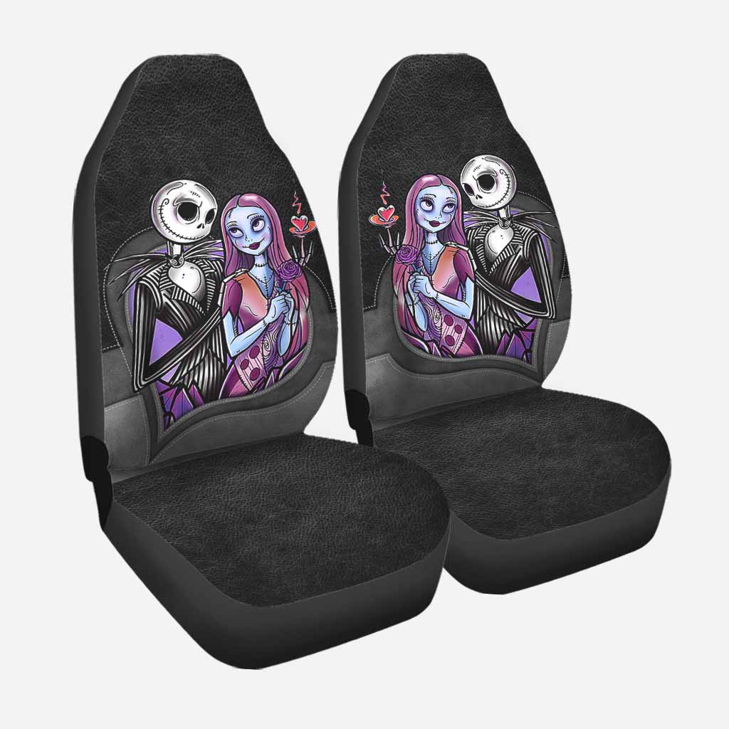 Personalized Nightmare Themed Seat Covers for Couples Seat covers GradoCreations