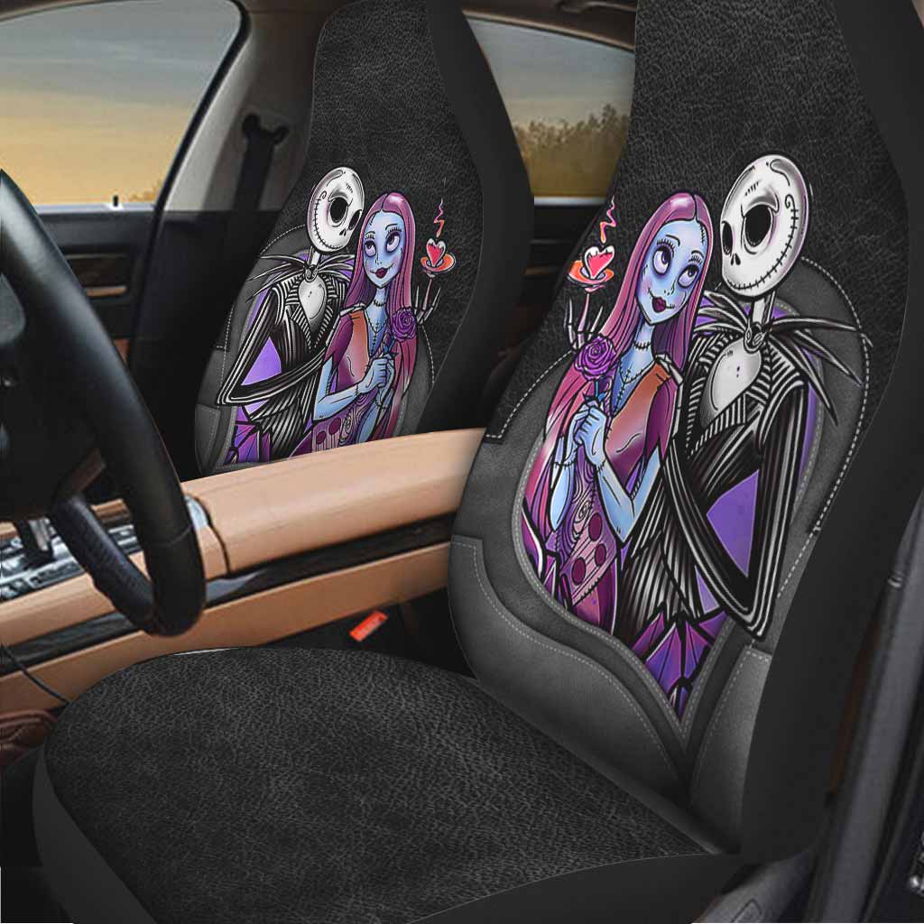 Personalized Nightmare Themed Seat Covers for Couples Seat covers GradoCreations