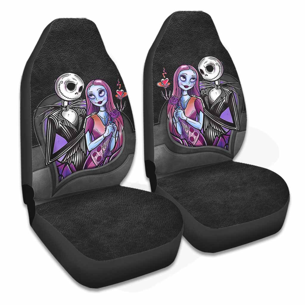 Personalized Nightmare Themed Seat Covers for Couples Seat covers GradoCreations