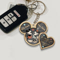Personalized Mickey Mouse Keychain Custom Names Gift for Couples Keychain GradoCreations