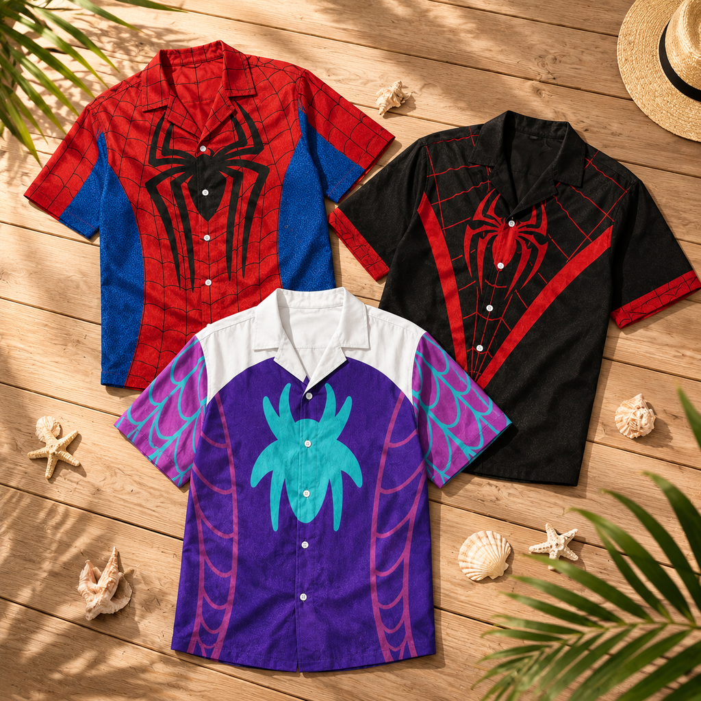 Personalized Superhero Hawaiian Shirt Costume for Him Hawaiian Shirt GradoCreations