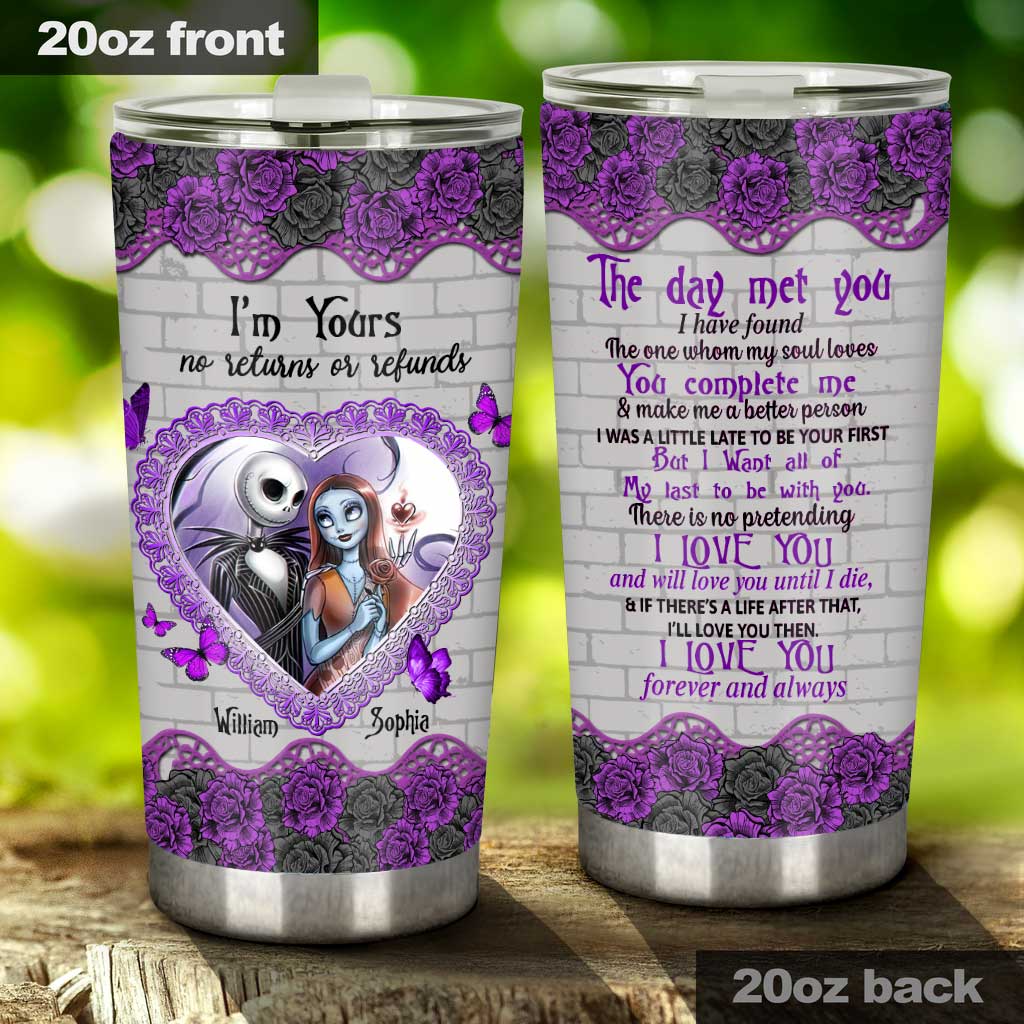 Personalized Couples Tumbler with Custom Names Unique Gift for Anniversary or Valentine's Day Tumbler GradoCreations