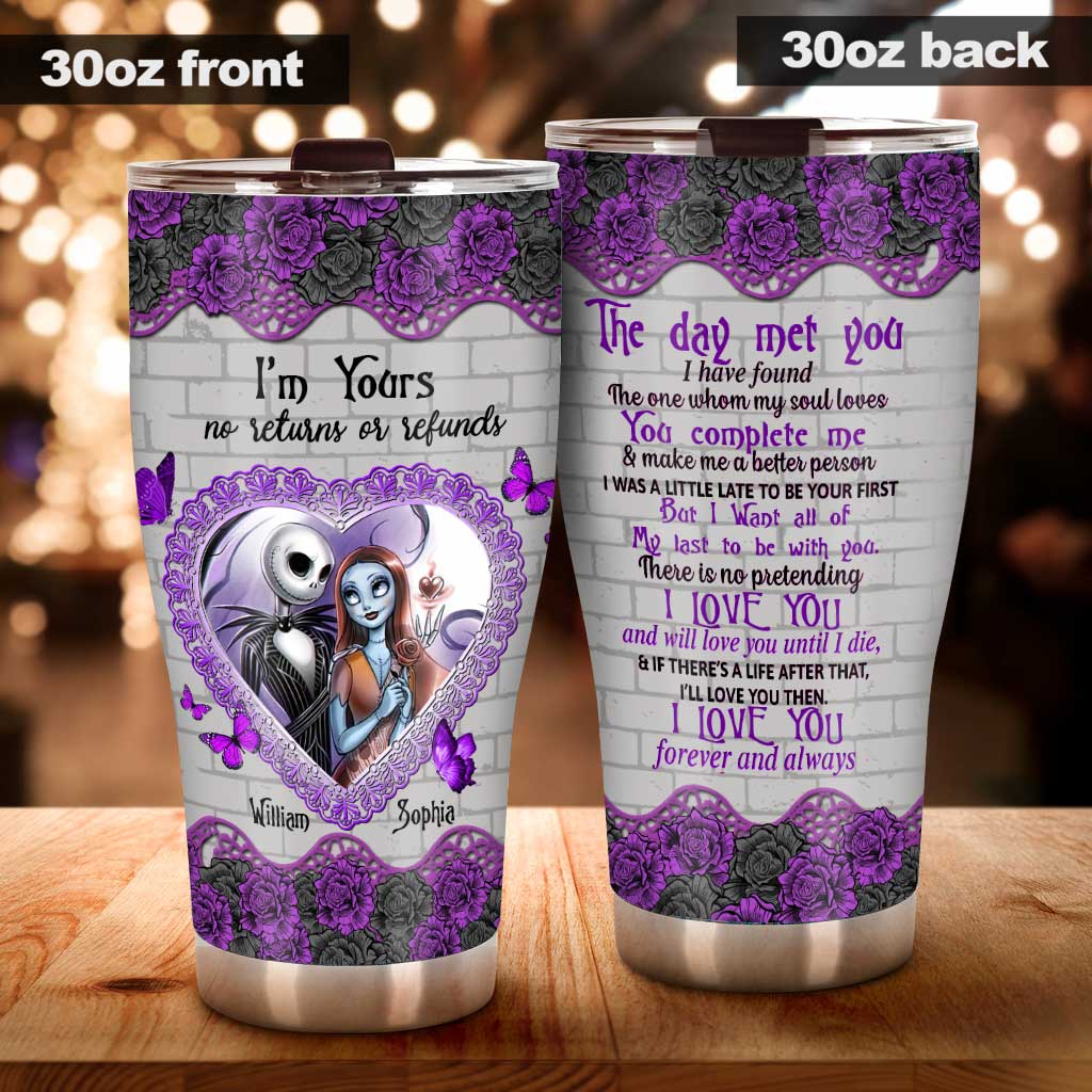 Personalized Couples Tumbler with Custom Names Unique Gift for Anniversary or Valentine's Day Tumbler GradoCreations