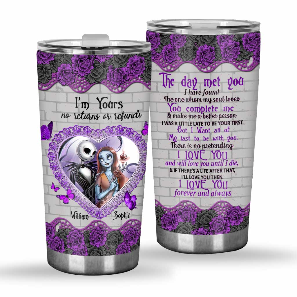 Personalized Couples Tumbler with Custom Names Unique Gift for Anniversary or Valentine's Day Tumbler GradoCreations