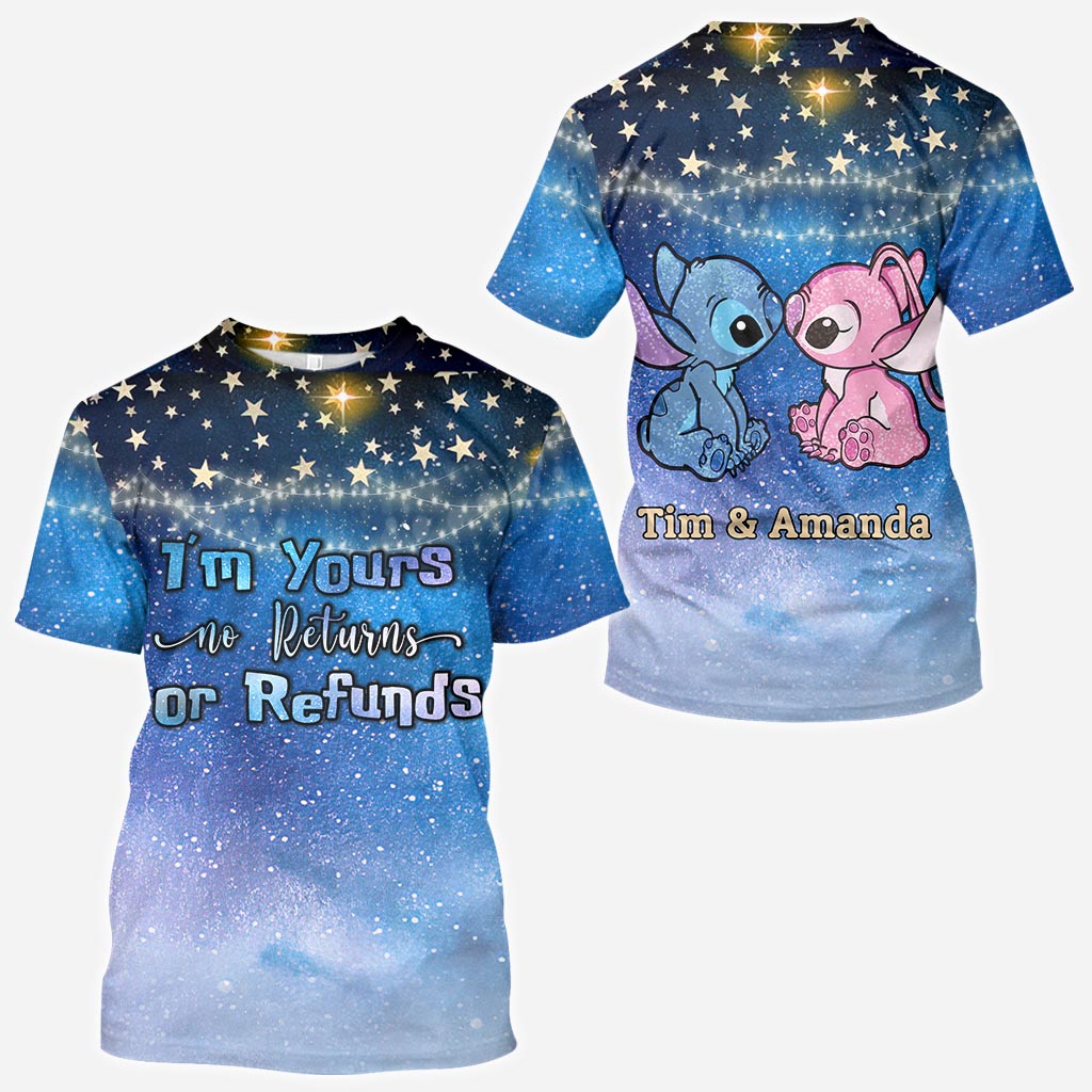 Personalized Couple Ohana Hoodie Galaxy Print Custom Names Gift All Over Shirt GradoCreations