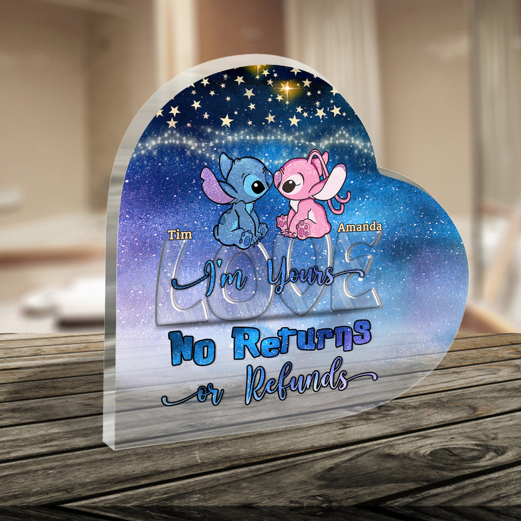 Personalized Acrylic Couple Plaque Custom Name Gift for Valentines Custom Shaped Acrylic Plaque GradoCreations