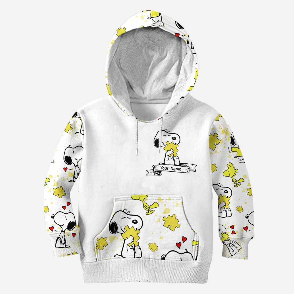 Personalized Autism Awareness Hoodie and Leggings Set for Kids Hoodie & Leggings GradoCreations