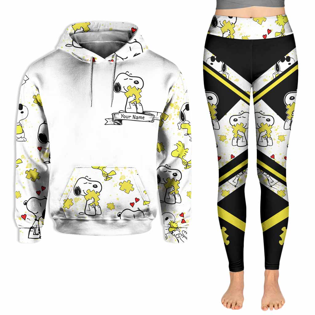Personalized Autism Awareness Hoodie and Leggings Set for Kids Hoodie & Leggings GradoCreations