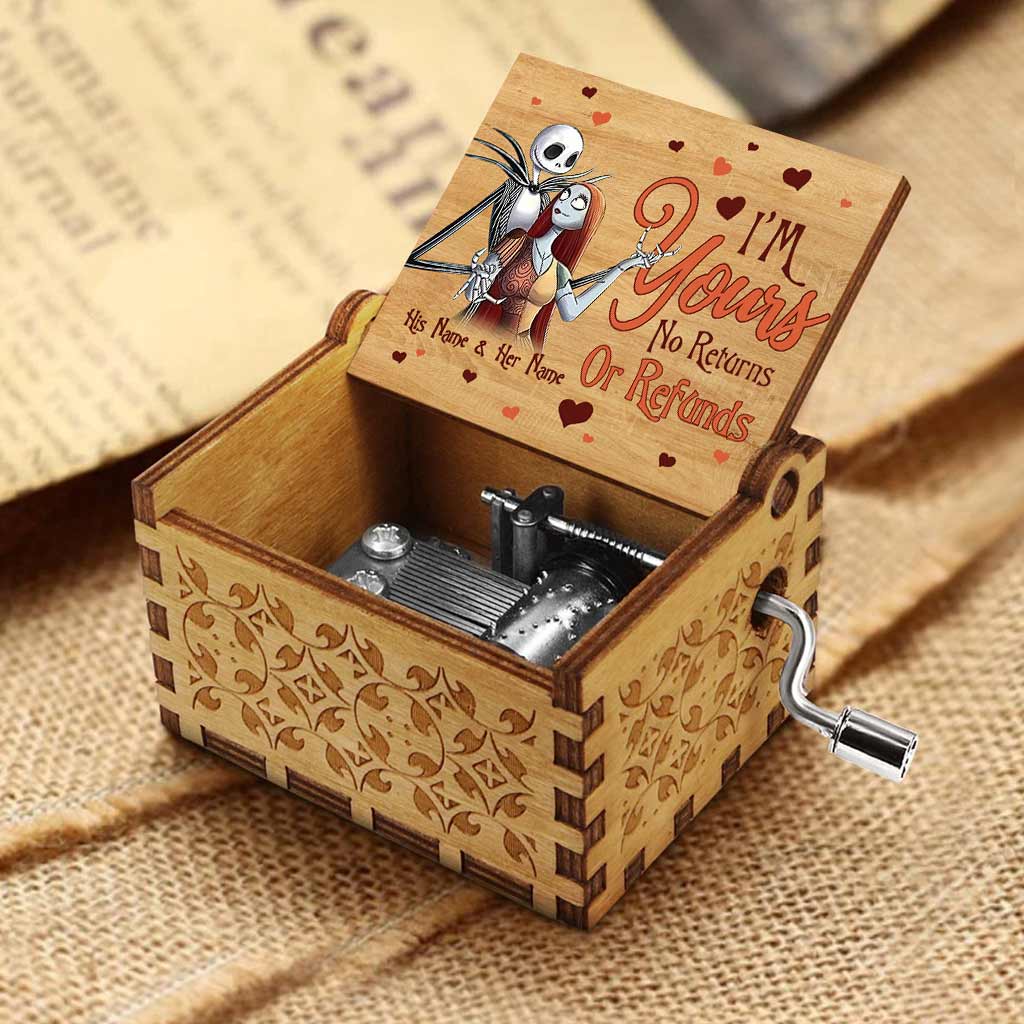 Personalized Hand Crank Music Box Custom Name Gift for Couples Hand Crank Music Box GradoCreations