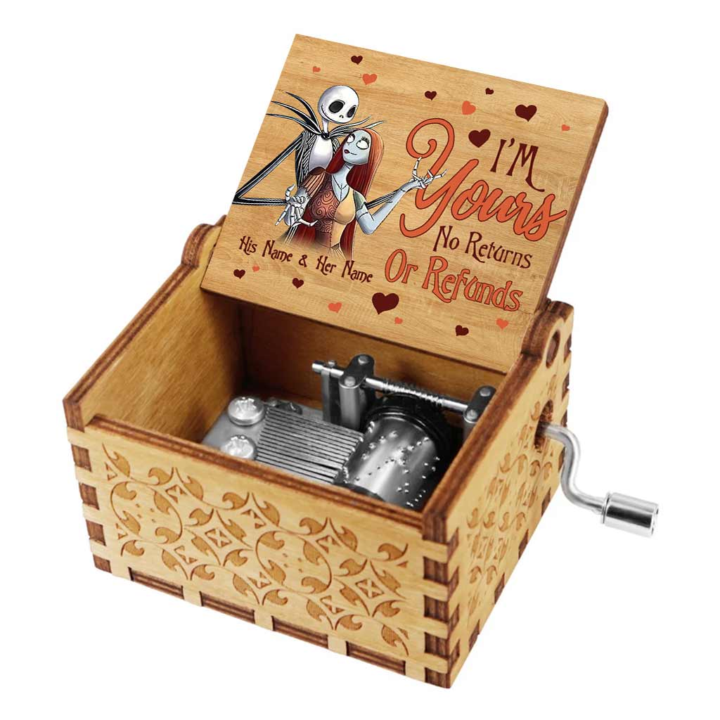 Personalized Hand Crank Music Box Custom Name Gift for Couples Hand Crank Music Box GradoCreations