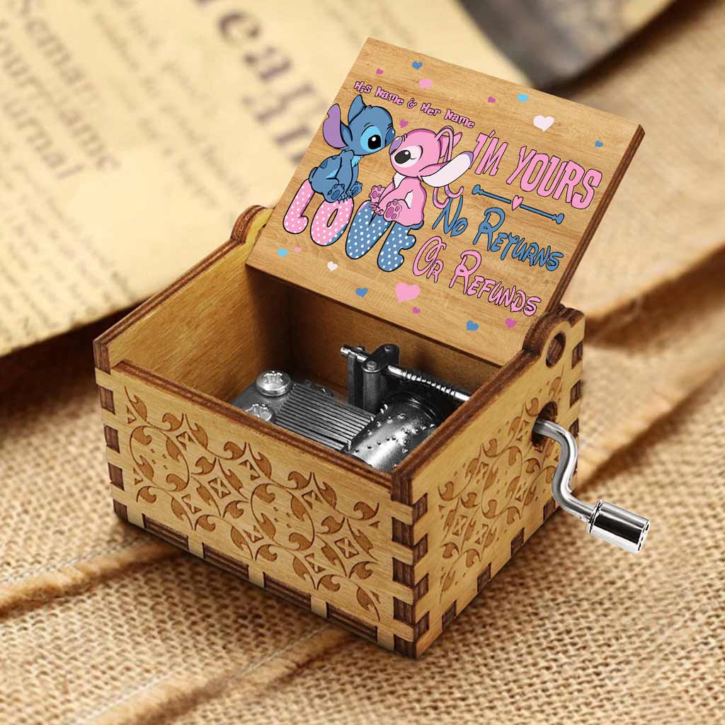 Personalized Ohana Hand Crank Music Box Custom Gift for Partner Hand Crank Music Box GradoCreations