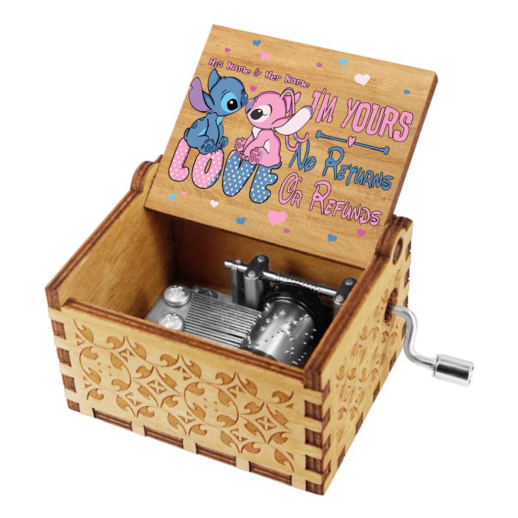 Personalized Ohana Hand Crank Music Box Custom Gift for Partner Hand Crank Music Box GradoCreations