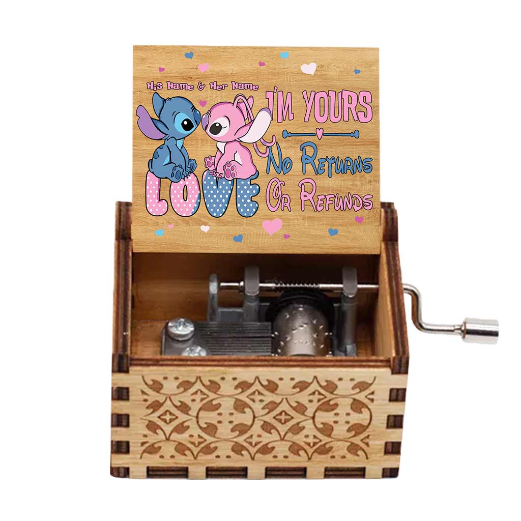 Personalized Ohana Hand Crank Music Box Custom Gift for Partner Hand Crank Music Box GradoCreations