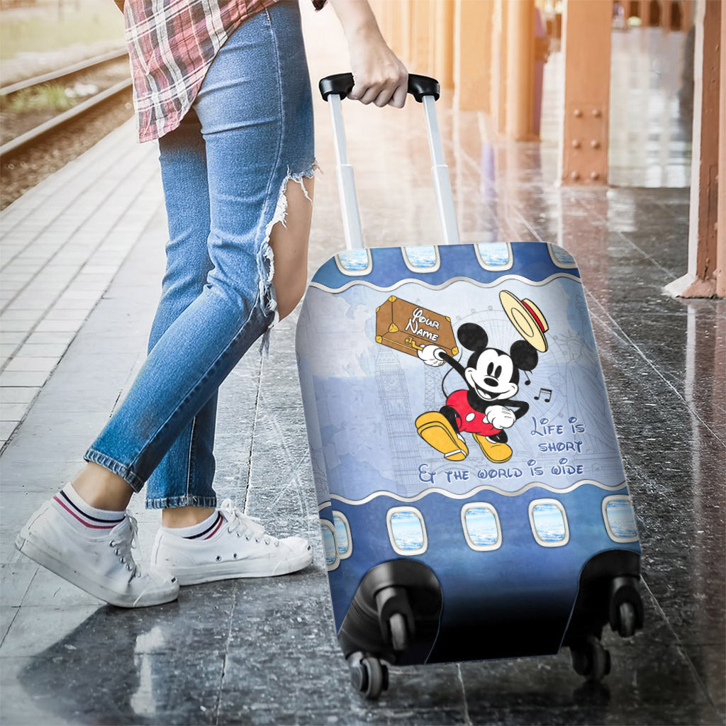 Personalized Mouse Luggage Cover with Name | Travel Gift for Kids Luggage Cover GradoCreations