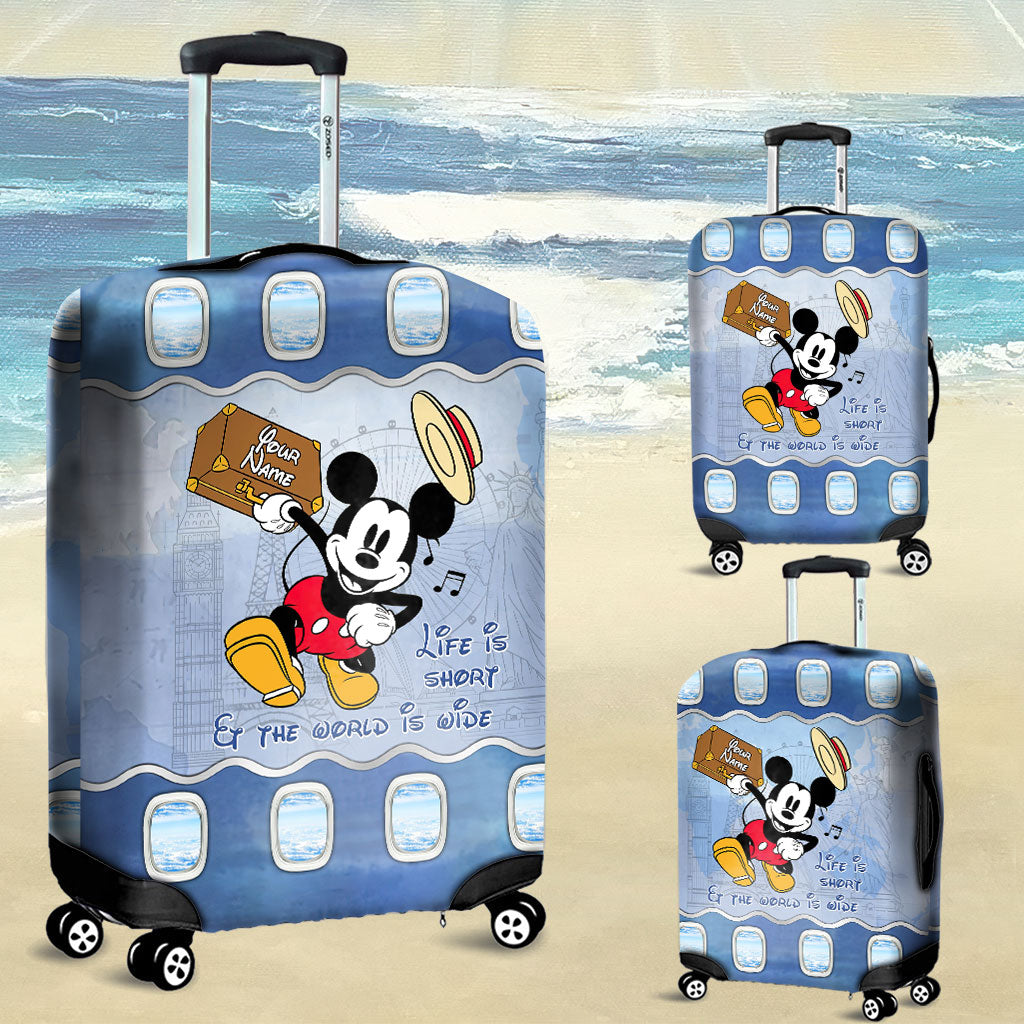 Personalized Mouse Luggage Cover with Name | Travel Gift for Kids Luggage Cover GradoCreations