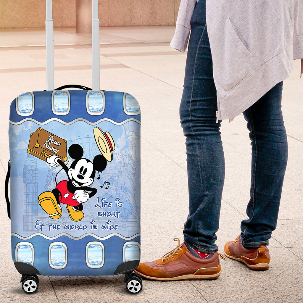 Personalized Mouse Luggage Cover with Name | Travel Gift for Kids Luggage Cover GradoCreations