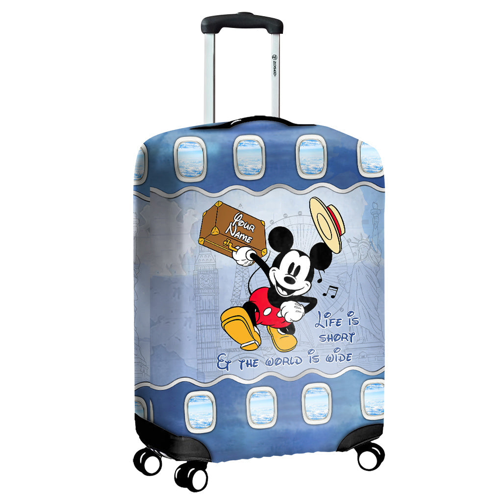 Personalized Mouse Luggage Cover with Name | Travel Gift for Kids Luggage Cover GradoCreations