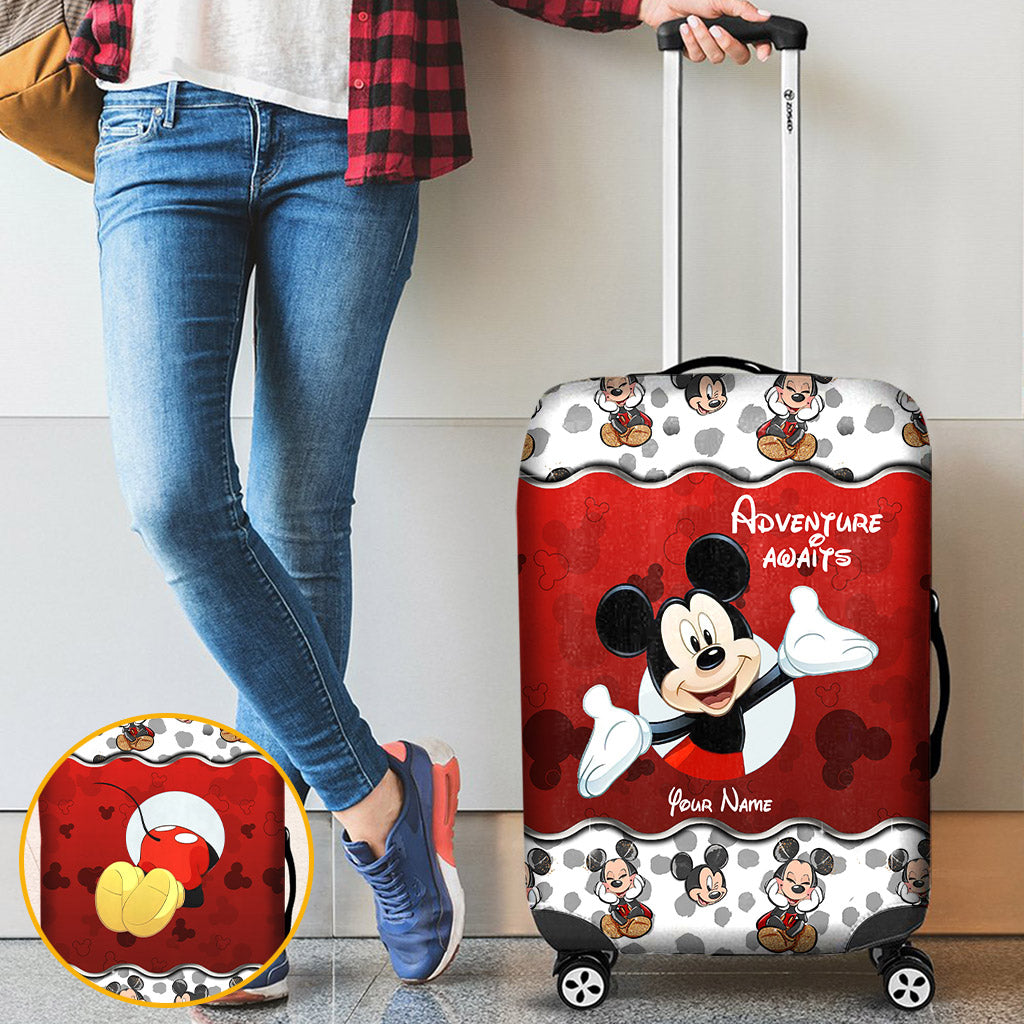 Personalized Mickey Mouse Luggage Cover Custom Name Travel Gift Luggage Cover GradoCreations