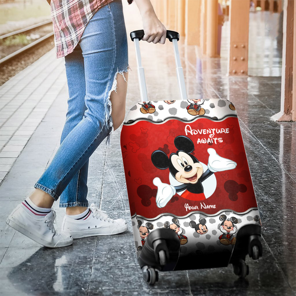 Personalized Mickey Mouse Luggage Cover Custom Name Travel Gift Luggage Cover GradoCreations